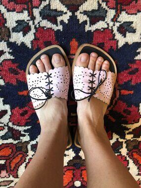 NM70 Retro Boho Pink Leather Sandals | EU 40 / US Women’s 9